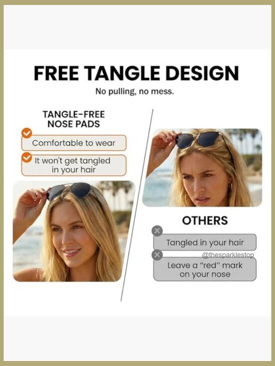 Metal Frame Polarized Sunglasses with UV Protection, Oversized Fit main image 7